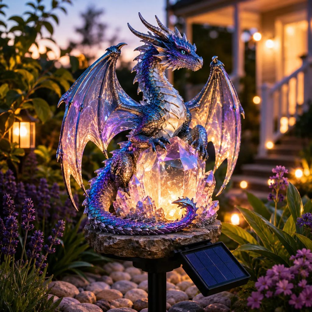 🔥🐲Solar Dragon Fire Garden Light