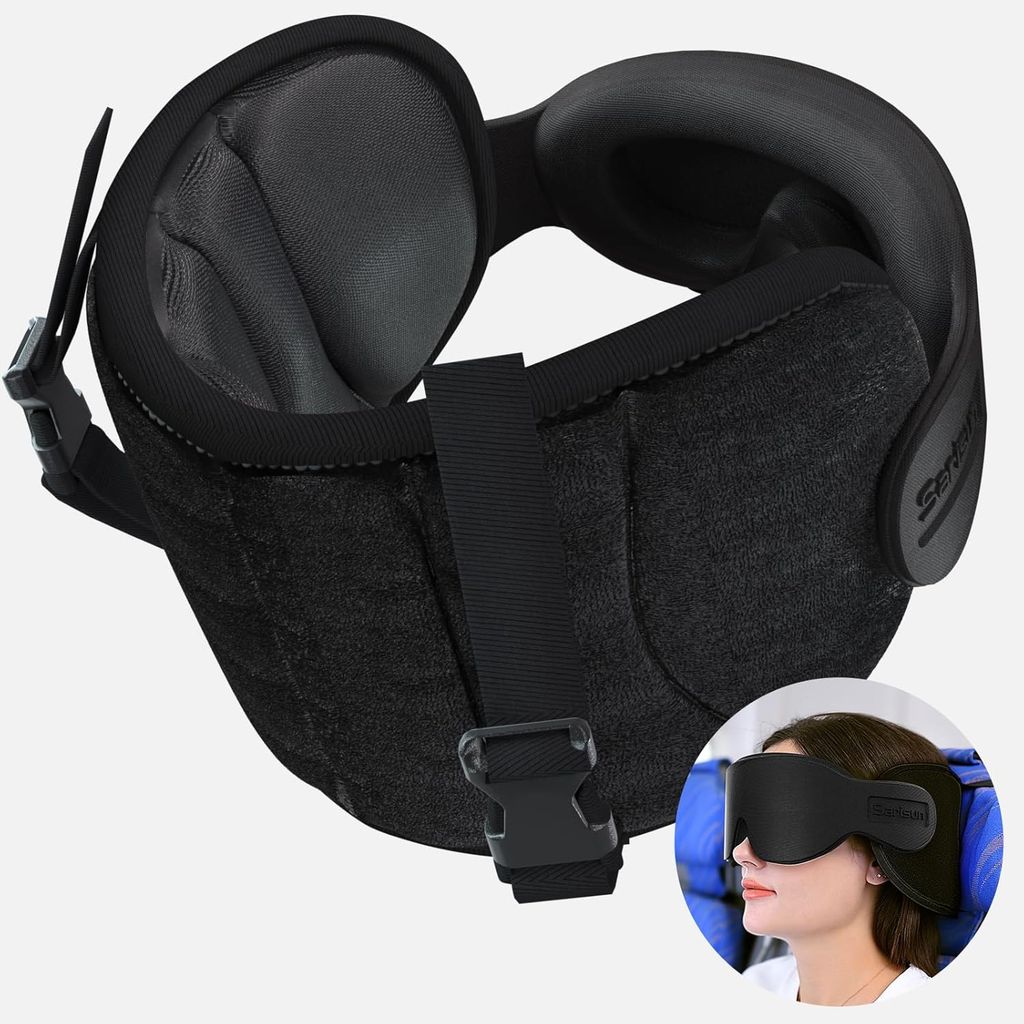 🔥50% OFF Limited Offer🔥Avernio Travel Sleep System – Prevents Bobblehead & Neck Pain✈️💤